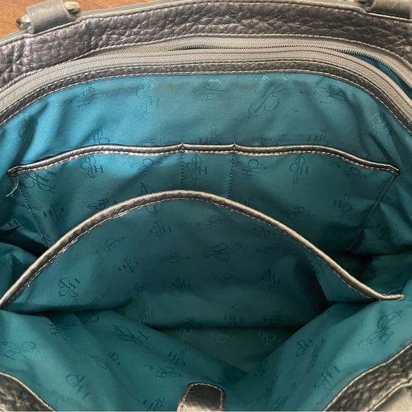 Cole Haan Metallic Silver Double Strap Handbag - Picture 11 of 16